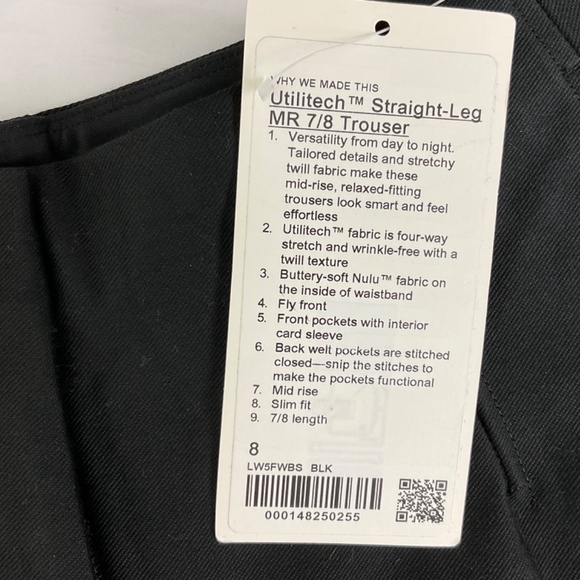 Lululemon Utilitech Relaxed Mid-Rise 7/8 Trouser NWT - Picture 7 of 9
